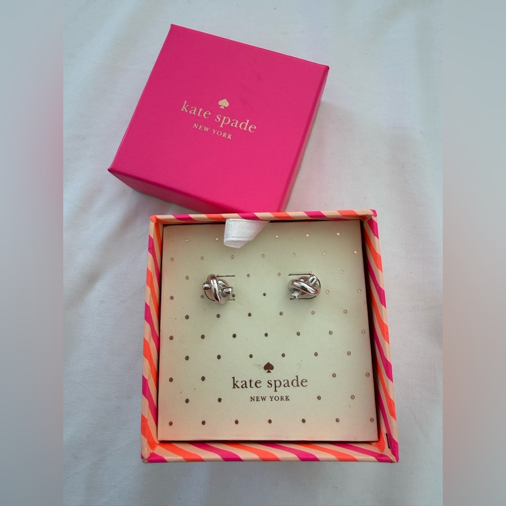 Kate Spade Silver Knot Stud Earrings
